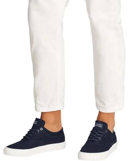 Chaussures Homme TH HI VULC LOW OXFORD TWILL Bleu