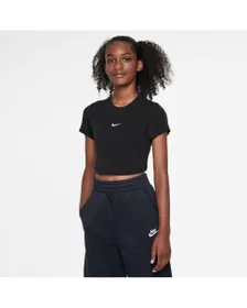 T-Shirt Fille G NSW TEE SS SLIM CROP Noir