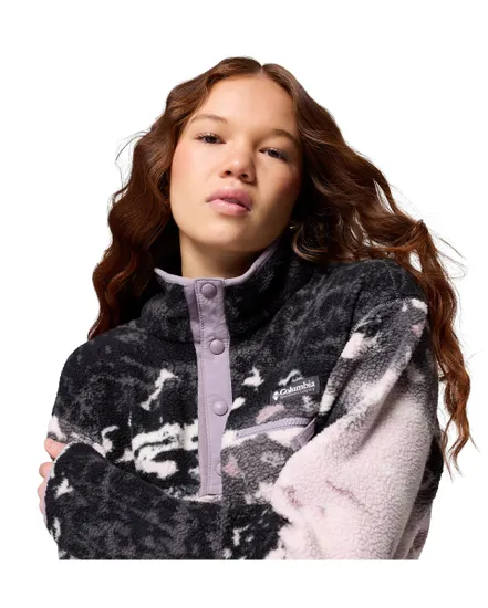 Polaire Femme HELVETIA II PRINTED CROPPED HALF SNAP Violet
