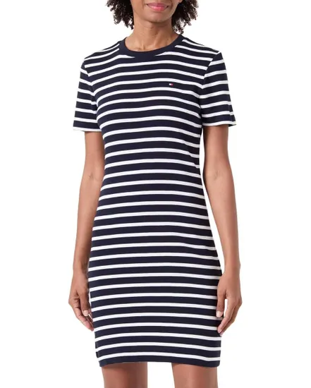 Robe courte Femme NEW CODY STR SLIM SHORT DRS SS Bleu Marine