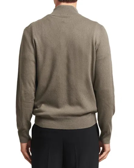 Pull col zippé Homme H-HEMARLO Brun Clair