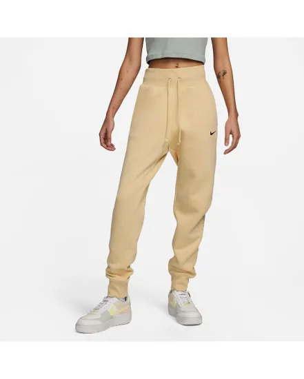 Pantalon de survetement Femme W NSW FLC HR PANT MS Beige