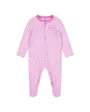 Combinaison Bébé NKN STRIPED FOOTED COVERALL Rose