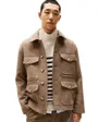Veste boutonnée Homme WOOL 4PKT JACKET Taupe