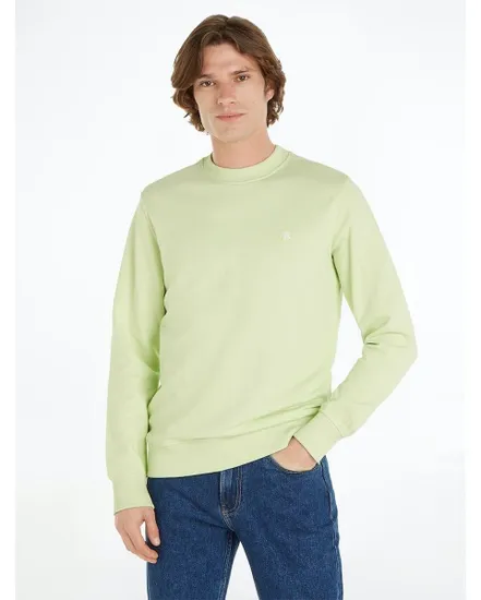 Sweat Homme CK EMBRO BADGE CREW Vert