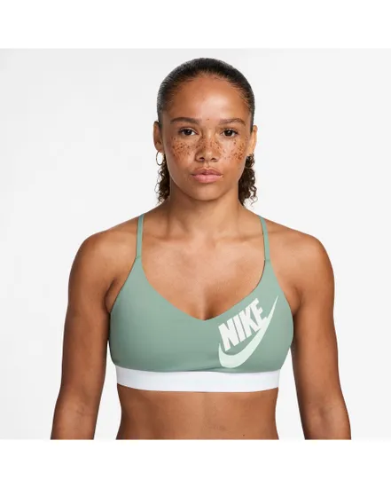 T-shirt manches longues Femme W NK INDY LS LOGO BRA Vert