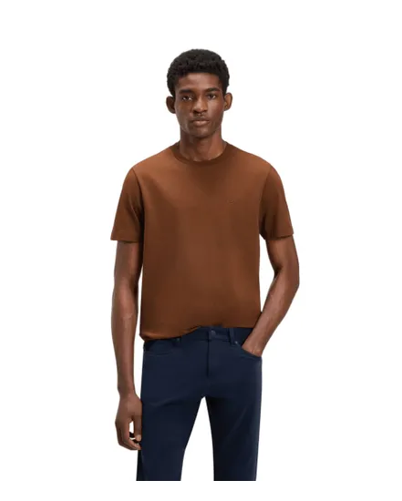 T-shirt col rond Homme THOMPSON Brun Clair,