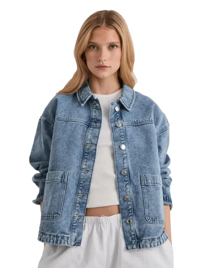 Chemise-Veste Femme VMJAMIE LS Denim Shacket