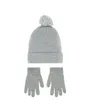 Ensemble bonnet et gants Enfant plus âgé NAN SWOOSH POM BEANIE GLV SET Gris