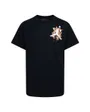 Tee-shirt MC Enfant plus âgé JDG FLORAL JUMPMAN SS TEE Noir