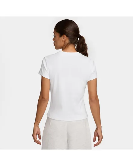 T-shirt Femme W NSW RIB  TGHT SS TEE Blanc