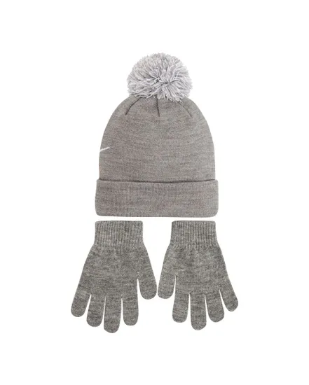 Ensemble bonnet et gants Jeune enfant NAN SWOOSH POM BEANIE GLV SET Gris