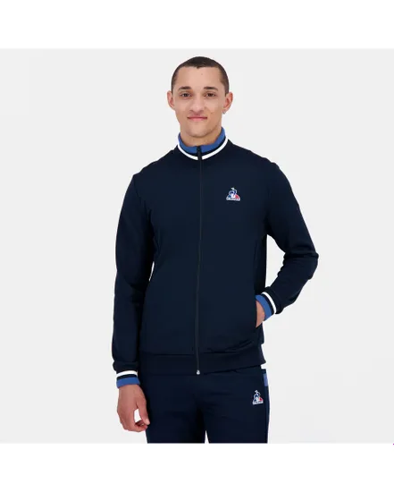 Sweat zip HERITAGE Homme Bleu