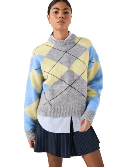 Pull Homme Argyle Alpaga