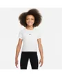 T-shirt Enfant plus agé G NSW TEE SS SLIM MOD CROP Blanc