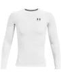 T-Shirt ML Homme UA HG ARMOUR COMP LS Blanc