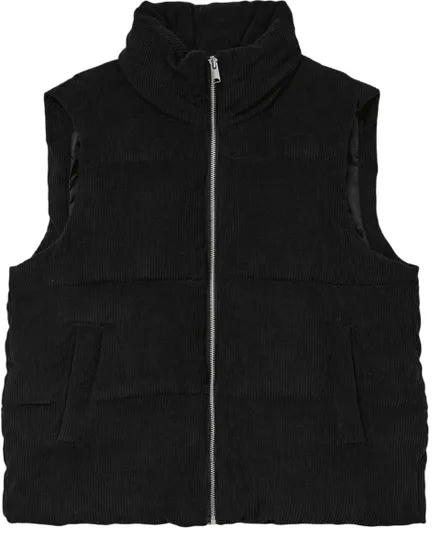 Doudoune sans manches Femme VMDEBRA SHORT WAISTCOAT GA ENT Noir