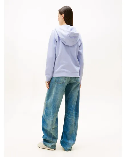 Sweat zippé à capuche Femme REG S FLAG ZIP T Bleu Pervenche