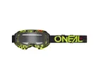 Masque de VTT Unisexe B-10 ATTACK Noir/Jaune Fluo/Transparent