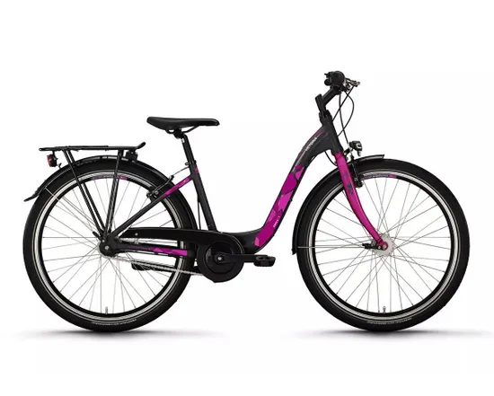 Vélo Enfant EQOLA 7 DEEP Noir/Violet