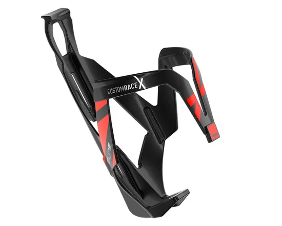 Porte-bidon CUSTOM RACE X Noir Brillant/Rouge