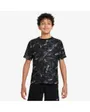 T-shirt Enfant plus agé B NK DF MULTI SS TOP SSNL AOP Noir