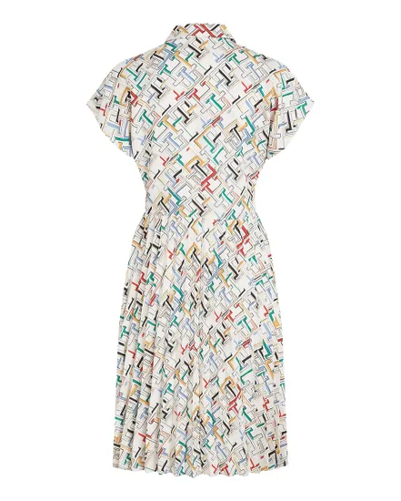 Robe Chemise Femme Plissée Monogramme TH