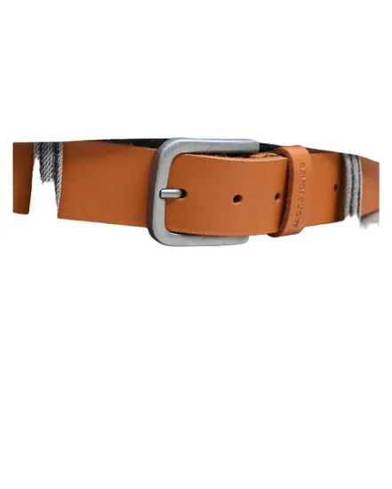 Ceinture Homme JACPIMP Cuir Cognac