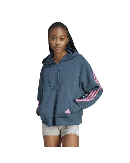 Sweat zip à capuche Femme W FI 3S FZ Bleu