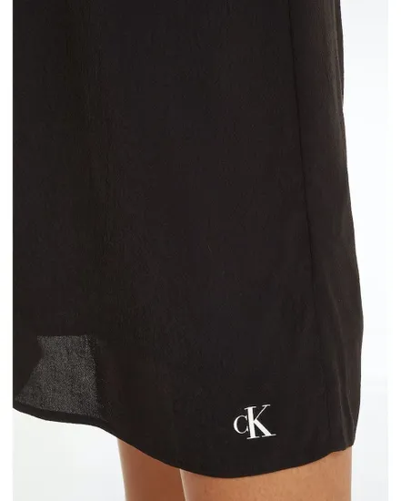 Robe longue Femme LONG CHIFFON BUTTON Noir