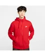 Sweatshirt homme M NSW CLUB HOODIE FZ BB Rouge