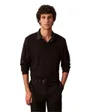 Polo manches longues Homme LS SUPIMA COTTON SOLID POLO Noir