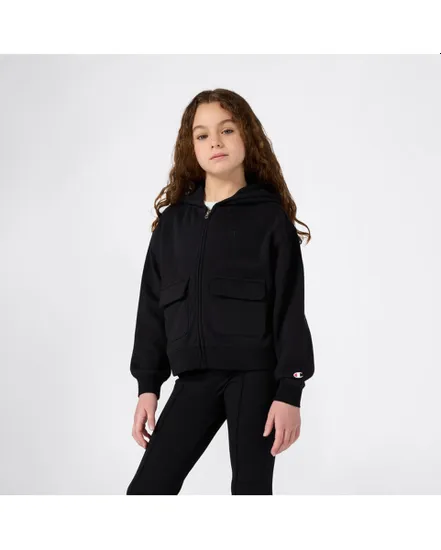 Sweat zip à capuche Enfant Noir