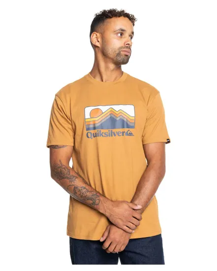 T-shirt Homme QS GRADIENT MOUNTAINS SS Orange