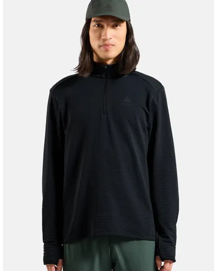 Veste zip Homme MID LAYER 1/2 ZIP ESSENTIAL THERMAL Noir