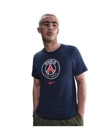 T-shirt de football Homme PSG M NK CREST TEE Bleu
