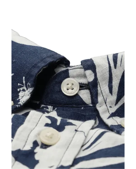 Chemise Homme Lin Tropical Print