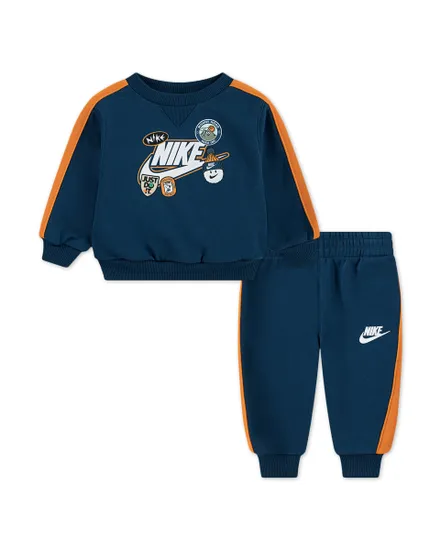 Ensemble de survetement Bébé NKNFLEECE PANT SET Bleu