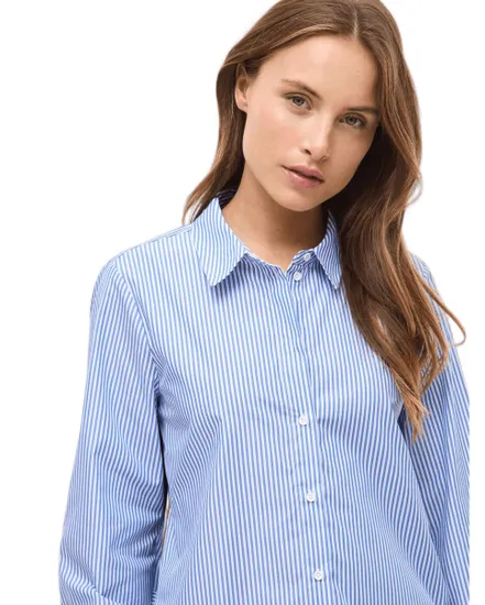 Chemisier Femme VIDOJA LS STRIPED TAPE SHIRT Bleu