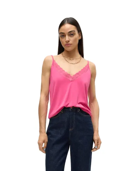 Débardeur Femme VMIMILA SINGLET V-NECK TOP JRS BTQ Rose