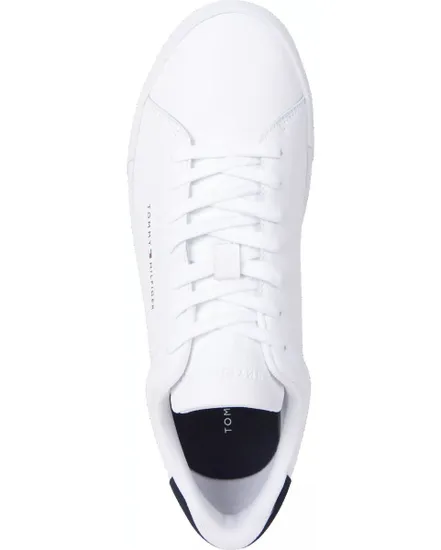 Chaussures Homme TH COURT LEATHER GRA Blanc