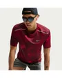 T-shirt Homme M NK DF UV MILER AOP SS Rouge