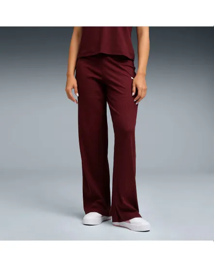 Pantalon de survetement Femme ESS ELEVATED HIGH-WA Bordeaux