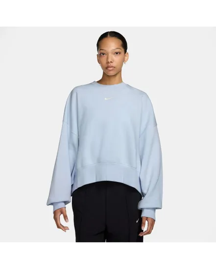 Sweatshirt Femme W NSW PHNX FLC OOS CREW Bleu