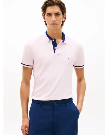 T-shirt Homme CONTRAST COLLAR BLOCK REG POLO Rose