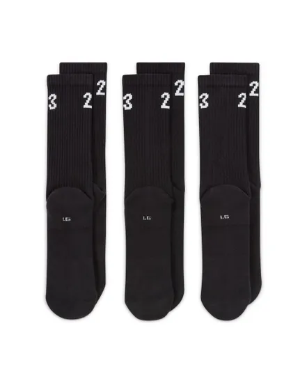 Lot de 3 paires de chaussettes Unisexe U J ESSENTIAL CREW 3PR -  144 Noir