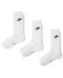 Lot de 3 chaussettes Unisexe U NK ED ELVD CRW 3P FUTRA -144 Blanc