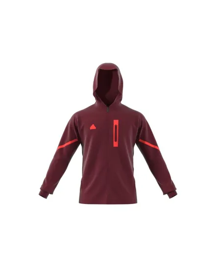 Sweat a capuche manches longues Homme M D4GMDY FZHD Rouge