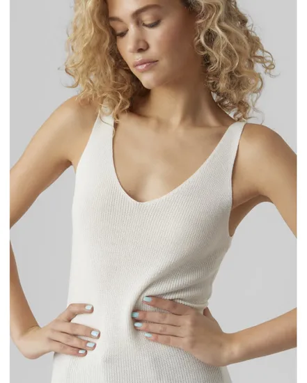 Débardeur en maille Femme VMNEWLEX SUN SL TOP GA  NOOS Beige