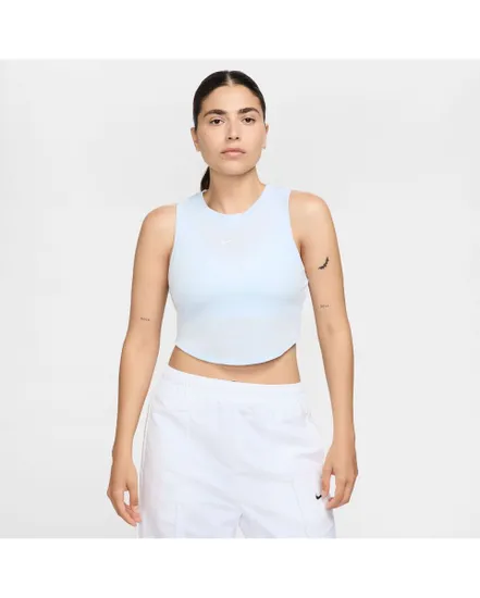 Débardeur Femme W NSW ESSNTL RIB CRP TANK Bleu